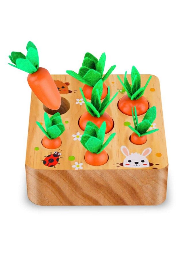 Carrot Harvest Game Wooden Toy For Baby Boys And Girls 1 2 3 Year Old Educational Shape Sorting Matching Puzzle Gift Toy With 7 Sizes Carrots.Great Montessori Toy For Toddlers 13