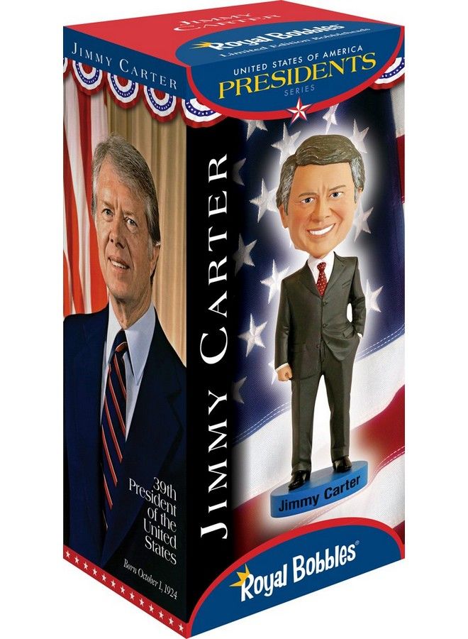 Jimmy Carter Bobblehead Premium Polyresin Lifelike Figure Unique Serial Number Exquisite Detail