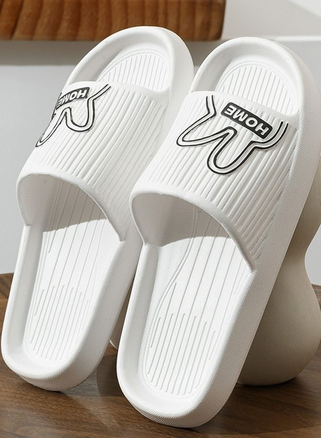 New anti slip flat bottom slippers white