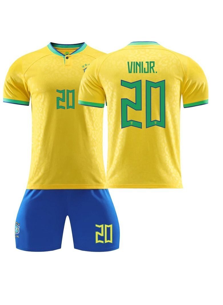 Qatar Football Team Soccer Jersey Brazil's main player Vinij No. 20 Adult Away Soccer Jersey