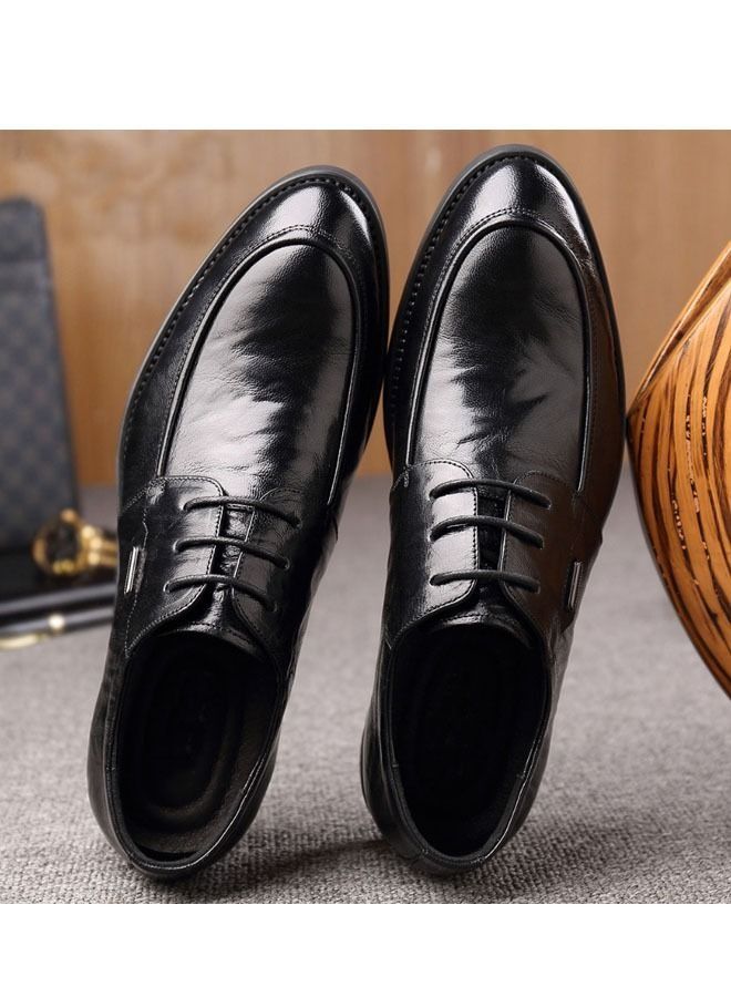 New men's business classic leather shoes in black