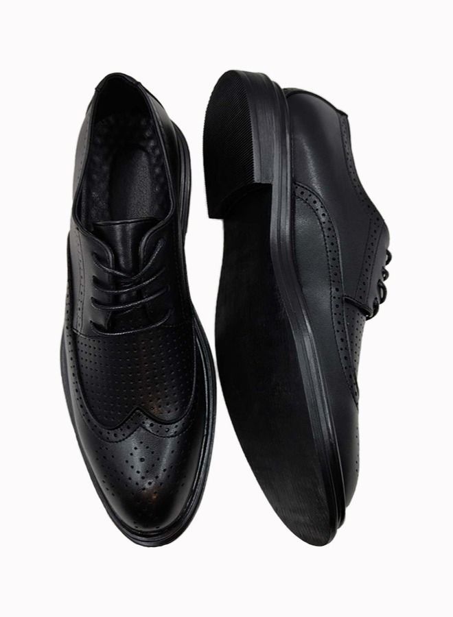 Comfortable Lace-Up Formal Shoes Black