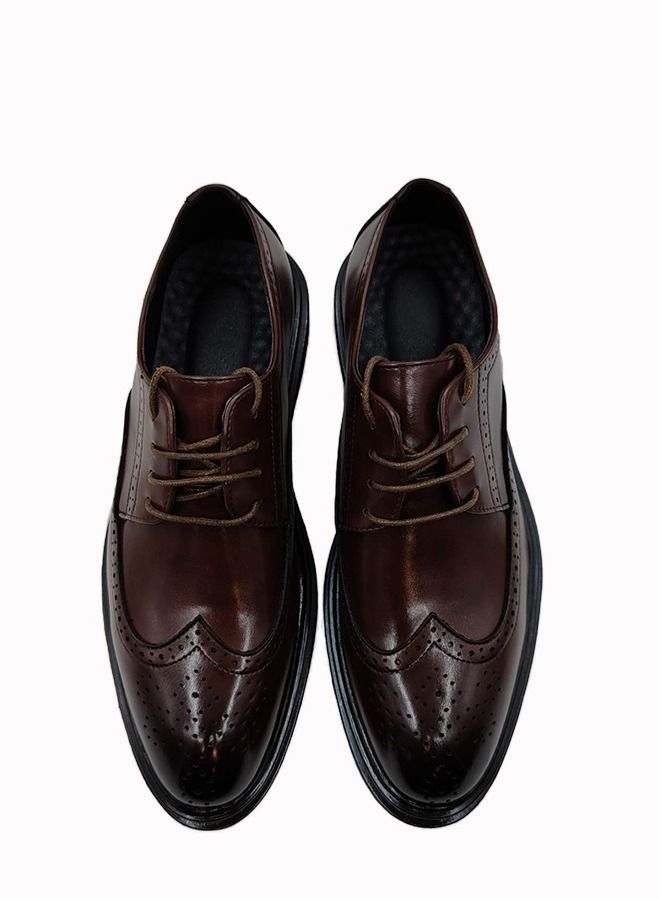 Comfortable Lace-Up Formal Shoes Brown