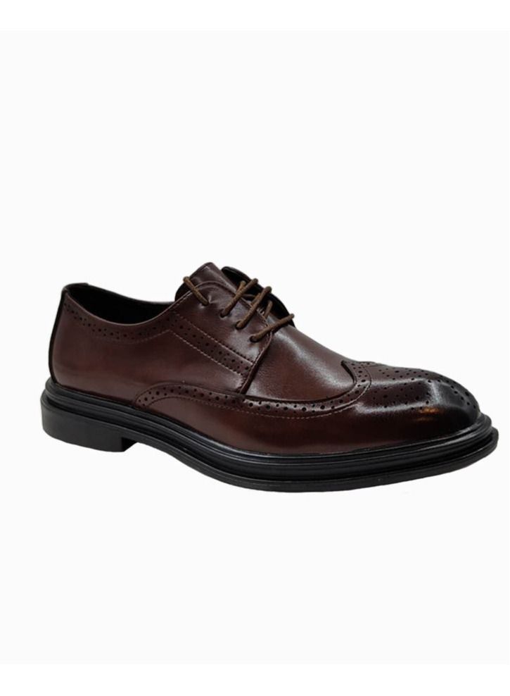 Comfortable Lace-Up Formal Shoes Brown