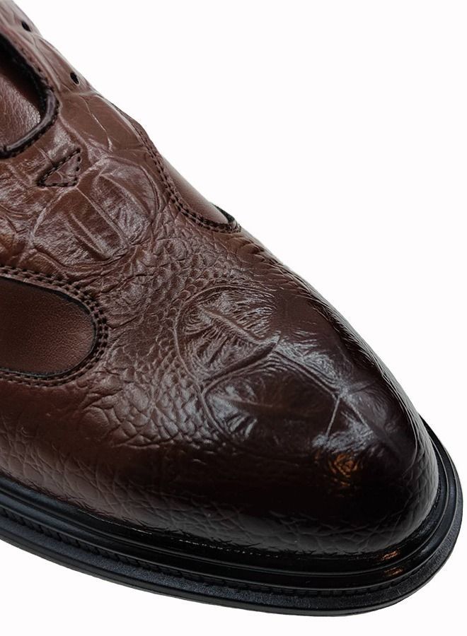 Comfortable Lace-Up Formal Shoes Brown