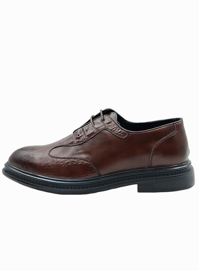 Comfortable Lace-Up Formal Shoes Brown