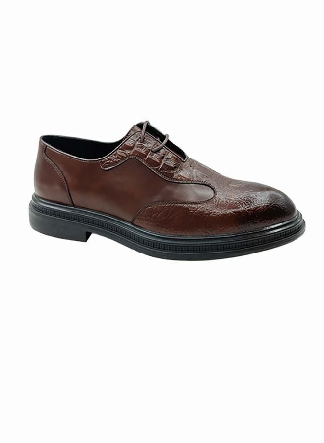 Comfortable Lace-Up Formal Shoes Brown