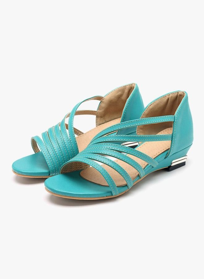Kitten Heel Flat Shoe Green