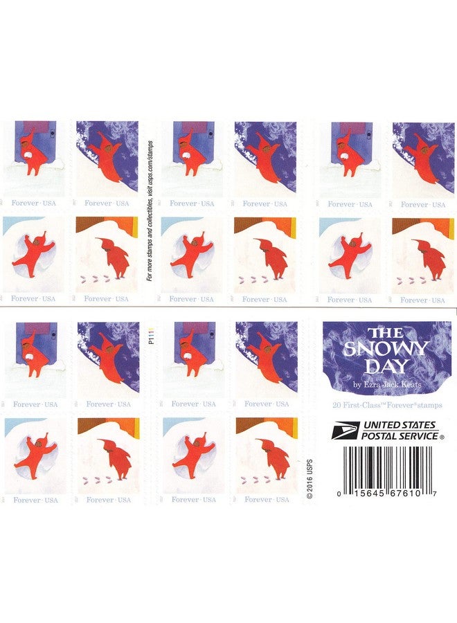 Snowy Day Forever Postage Stamps (20 Stamps)