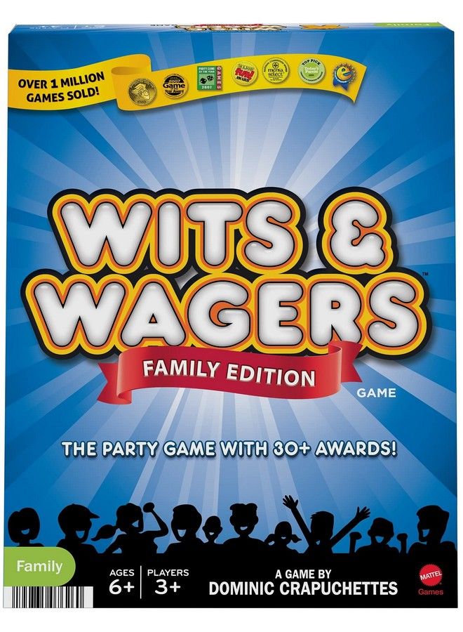 Wits & Wagers Board Game Family Edition For Kids And Adults With Dry Erase Boards Markers & Question Cards