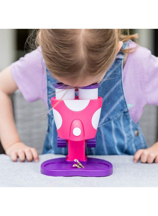 Geosafari Jr. Pink My First Kids Microscope Toy Preschool Science Stem Toy Classroom Must Haves Ages 3+