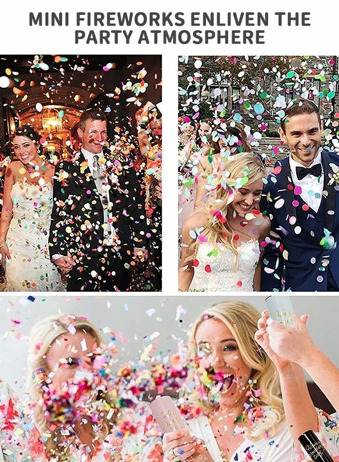 6 PCS Confetti Cannon Party Confetti Poppers,Multicolor Confetti Shooters,Party Poppers,Biodegradable Confetti Birthday Confetti ,Party Dressing