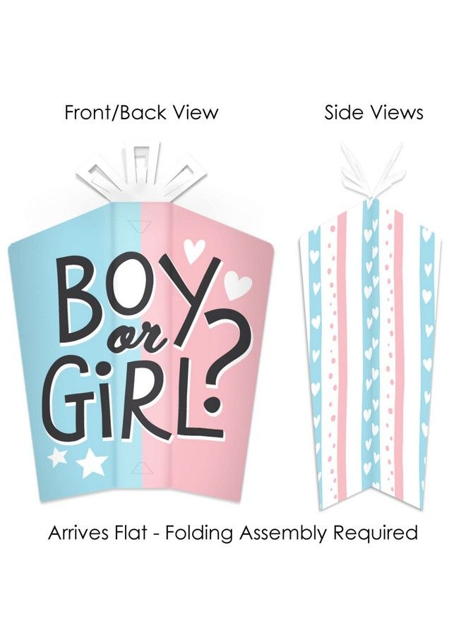 Baby Gender Reveal Table Decorations Team Boy Or Girl Party Fold And Flare Centerpieces 10 Count