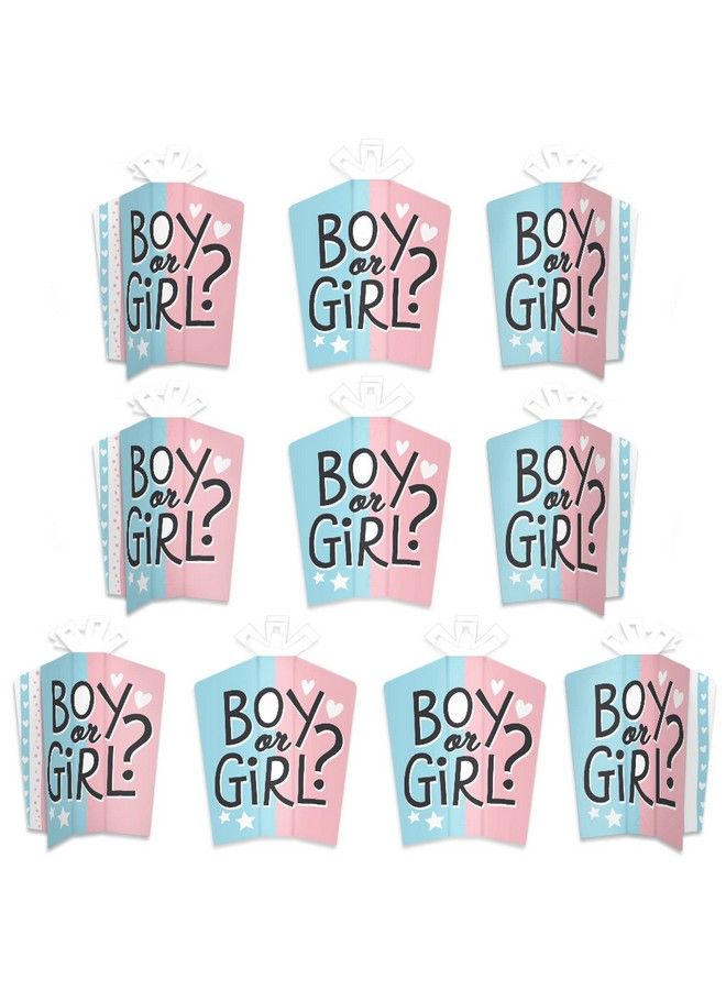 Baby Gender Reveal Table Decorations Team Boy Or Girl Party Fold And Flare Centerpieces 10 Count