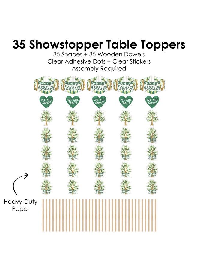 Family Tree Reunion Family Gathering Party Centerpiece Sticks Showstopper Table Toppers 35 Pieces