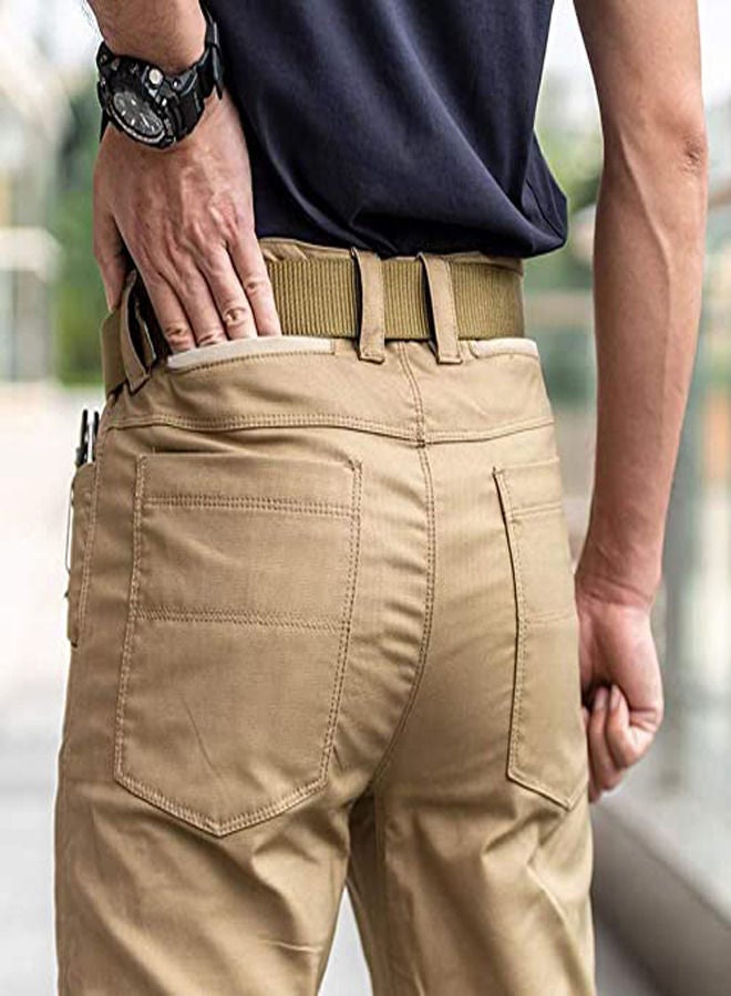 5 Pieces Nylon Belts for Men with Webbing Canvas Outdoor Webbing with Plastic Buckle for Men's Father Boys Birthday Gifts Black-Khaki-Army Green-Navy Blue-Grey