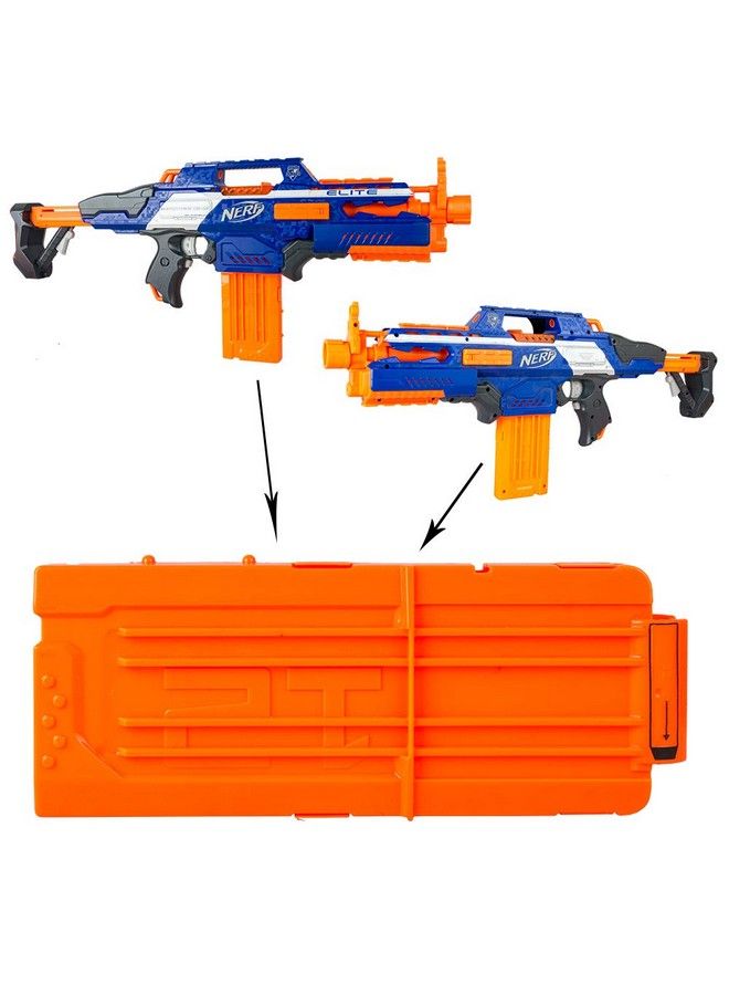 Flip Clip Upgrade Kit 2 Pack 12Dart Quick Reload Clip With 30 Dart Refill Pack For Nerf Nstrike Elite Series (Orange)