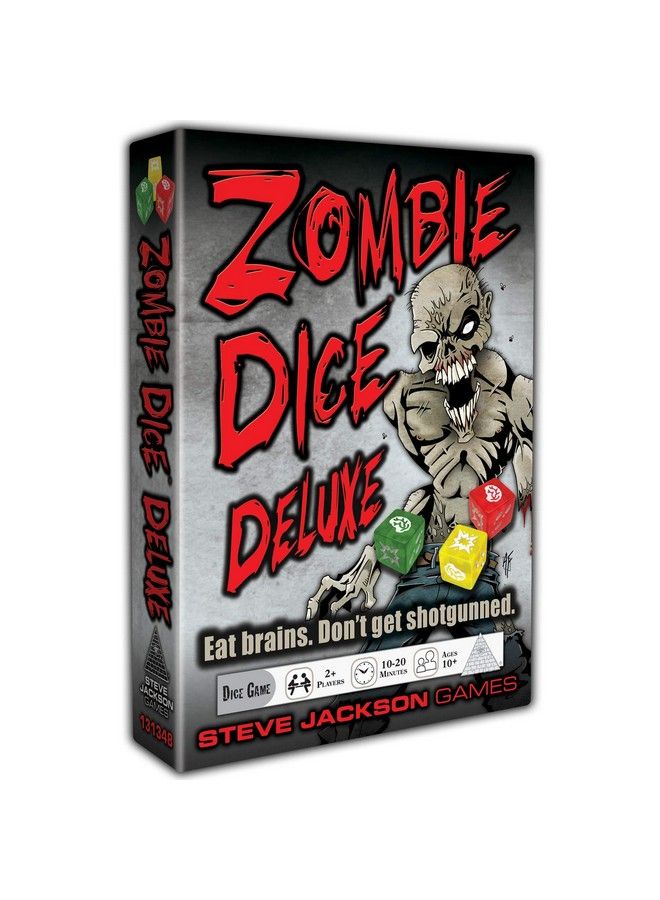 Zombie Dice Deluxe Dice Game Adults And Family Fast Pace Dice Game Zombie Apocalypse Theme Ages 10+ For 2+Players Average Play Time 1020 Minutes From Red