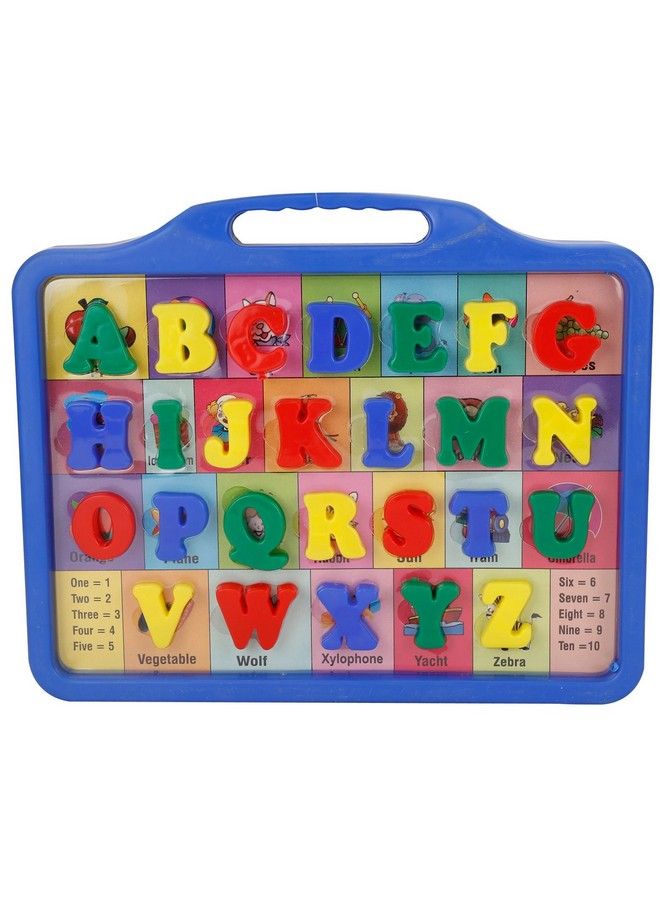 Educational Alphabet Slate 2 In 1 To Learn Pictures Spellings & Alphabets Along With Green Chalk Writing Board In Assorted Colour For Kids Ages 3+