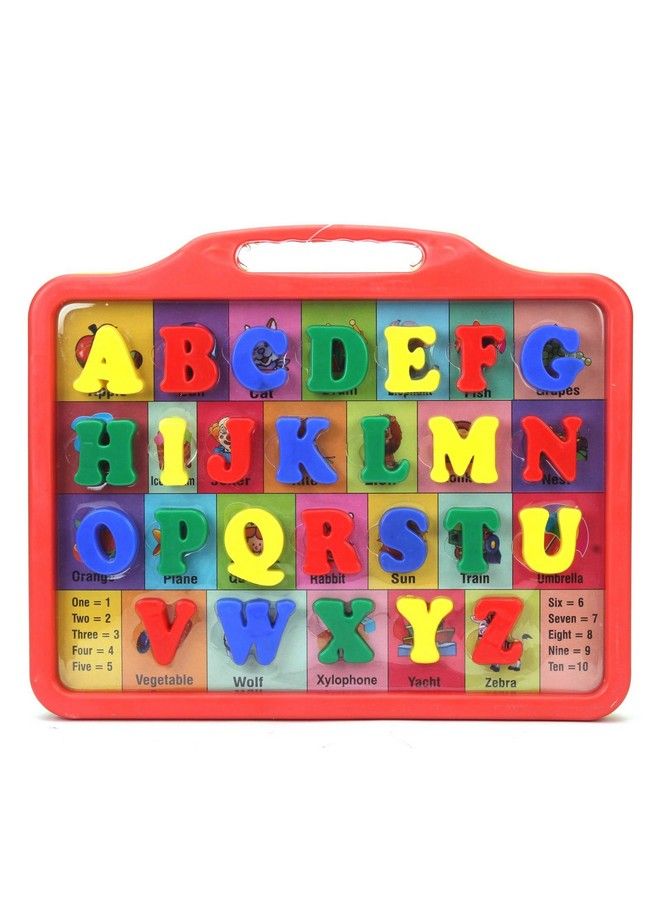 Educational Alphabet Slate 2 In 1 To Learn Pictures Spellings & Alphabets Along With Green Chalk Writing Board In Assorted Colour For Kids Ages 3+