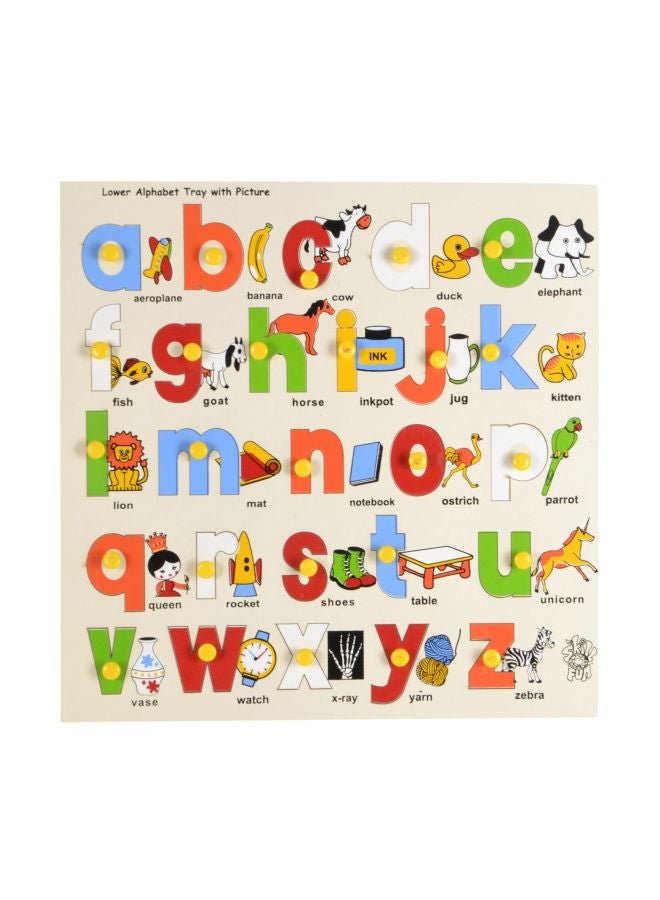 Lower Case Alphabet Tray And Picture with Knobs L-7SK