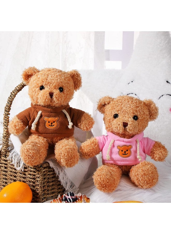 2 Pieces Bears Stuffed Animal Plush Gifts Wedding Prom Gift 11.8 Inch Soft Bear Clothes Bear Plush For Newlyweds Mom Grandma Women Baby Shower (Cute)