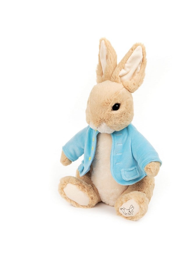 Beatrix Potter Classic Peter Rabbit In Blue Coat Deluxe Soft Plush Stuffed Animal Bunny Brown 11”