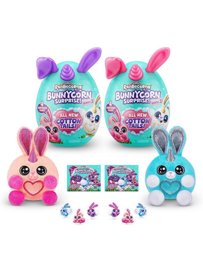 Bunnycorn Surprise Series 2 (2 Pack) By Zuru Rabbit Bunny Plush Toy Girls Gift Idea (Randomized Non Duplicate)