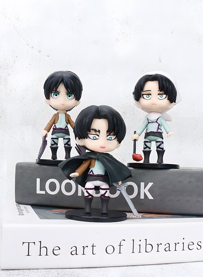 6 Pcs Attack on Titan Figure Anime Figure Set, Action Figures Cartoon Figurines Party Decoration Mini Toy Model Collectibles Statue for Anime Fans