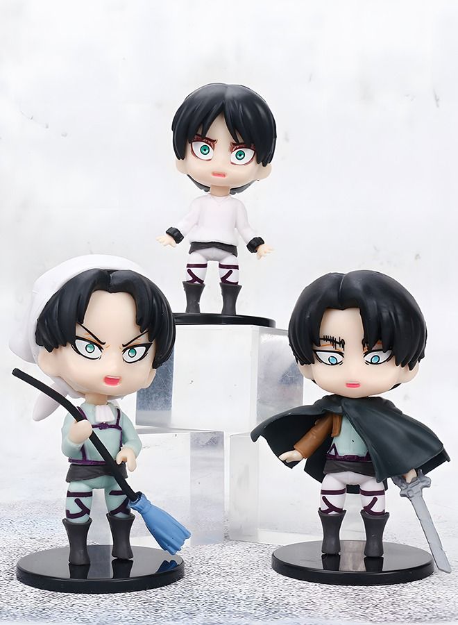 6 Pcs Attack on Titan Figure Anime Figure Set, Action Figures Cartoon Figurines Party Decoration Mini Toy Model Collectibles Statue for Anime Fans