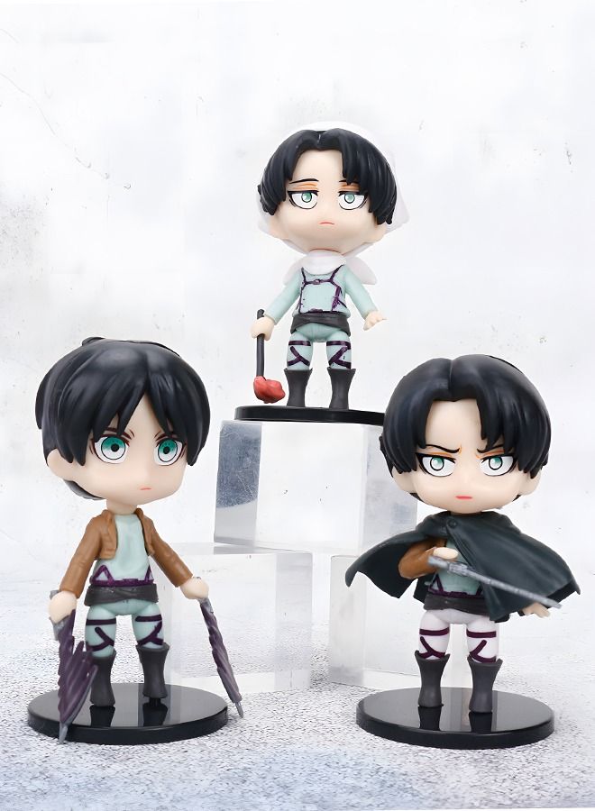 6 Pcs Attack on Titan Figure Anime Figure Set, Action Figures Cartoon Figurines Party Decoration Mini Toy Model Collectibles Statue for Anime Fans