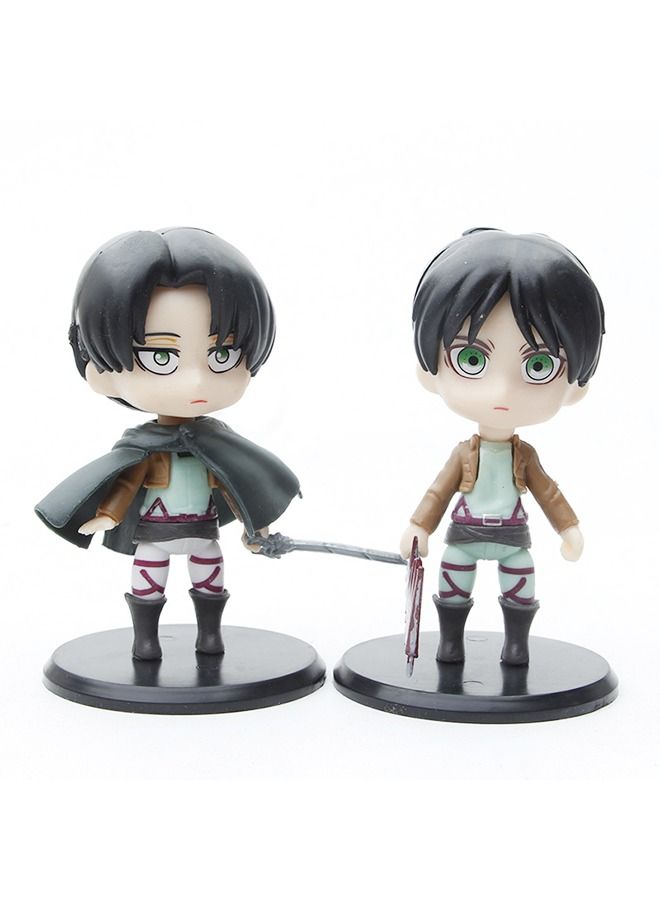 6 Pcs Attack on Titan Figure Anime Figure Set, Action Figures Cartoon Figurines Party Decoration Mini Toy Model Collectibles Statue for Anime Fans