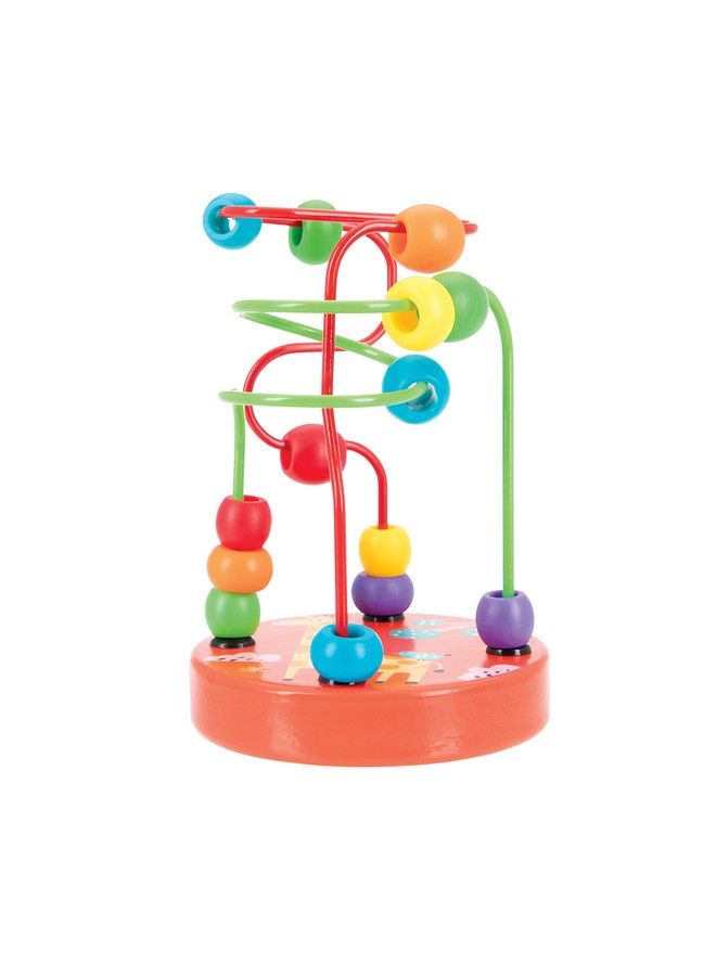 Coloful Mini Wooden Bead Maze Roller Coaster Early Educational Toy