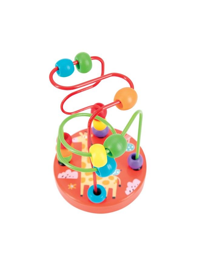 Coloful Mini Wooden Bead Maze Roller Coaster Early Educational Toy