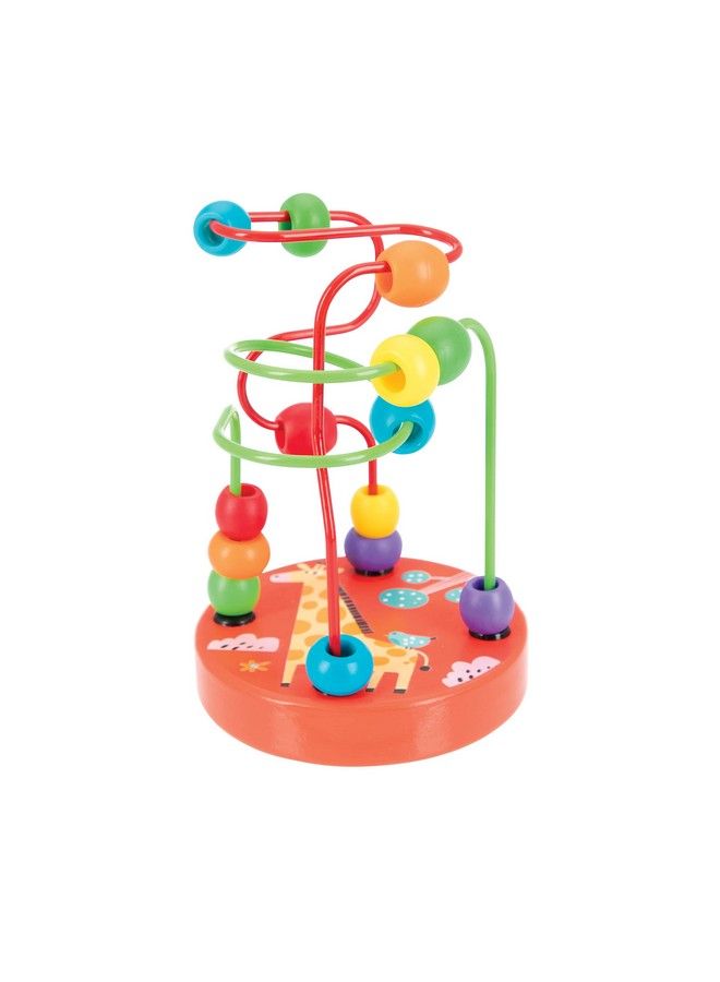 Coloful Mini Wooden Bead Maze Roller Coaster Early Educational Toy