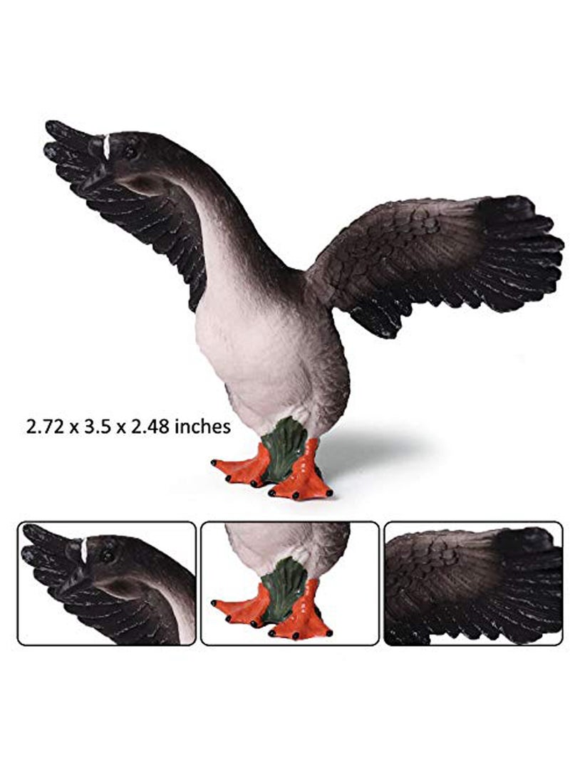 Farm Animals Goose Figurines Simulated Farm Life Realistic Plastic Animals for Collection Educational Props Duck Toy Figurine for Kids Ages 3 and Above