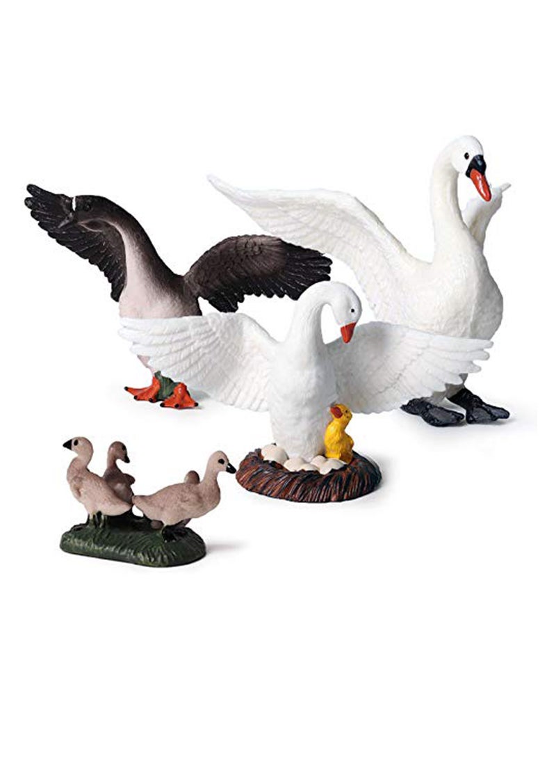 Farm Animals Goose Figurines Simulated Farm Life Realistic Plastic Animals for Collection Educational Props Duck Toy Figurine for Kids Ages 3 and Above