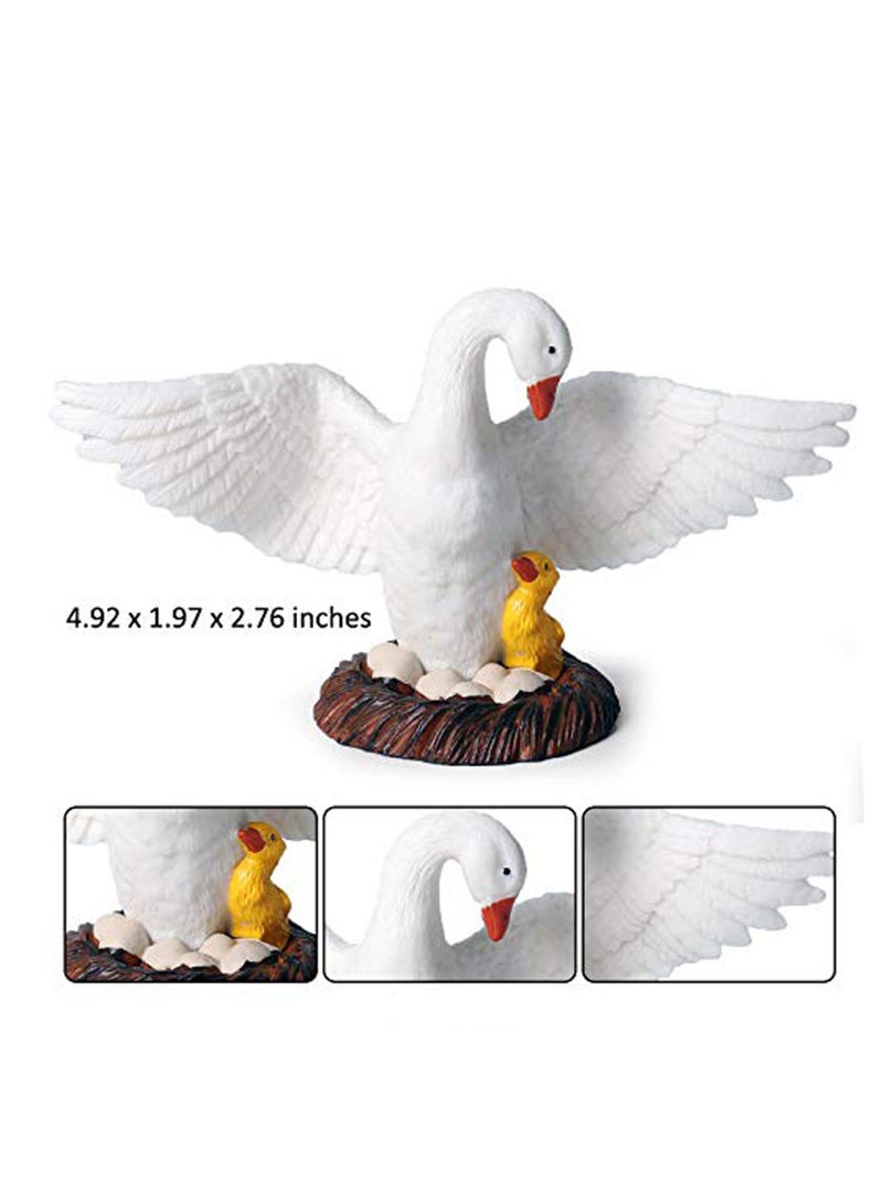 Farm Animals Goose Figurines Simulated Farm Life Realistic Plastic Animals for Collection Educational Props Duck Toy Figurine for Kids Ages 3 and Above