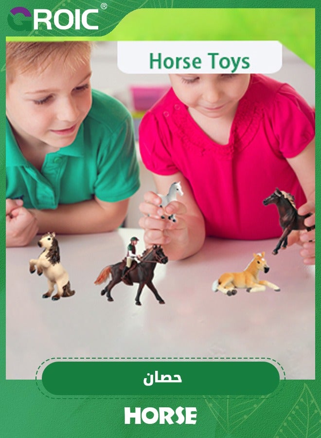 Horse Club Play Set with 2 Rider and Hanoverian Gelding,Saddle and Bridle,Horse Figurine,Farm Animal Toy Figure,Fun and Imaginative Play,Horse Toy