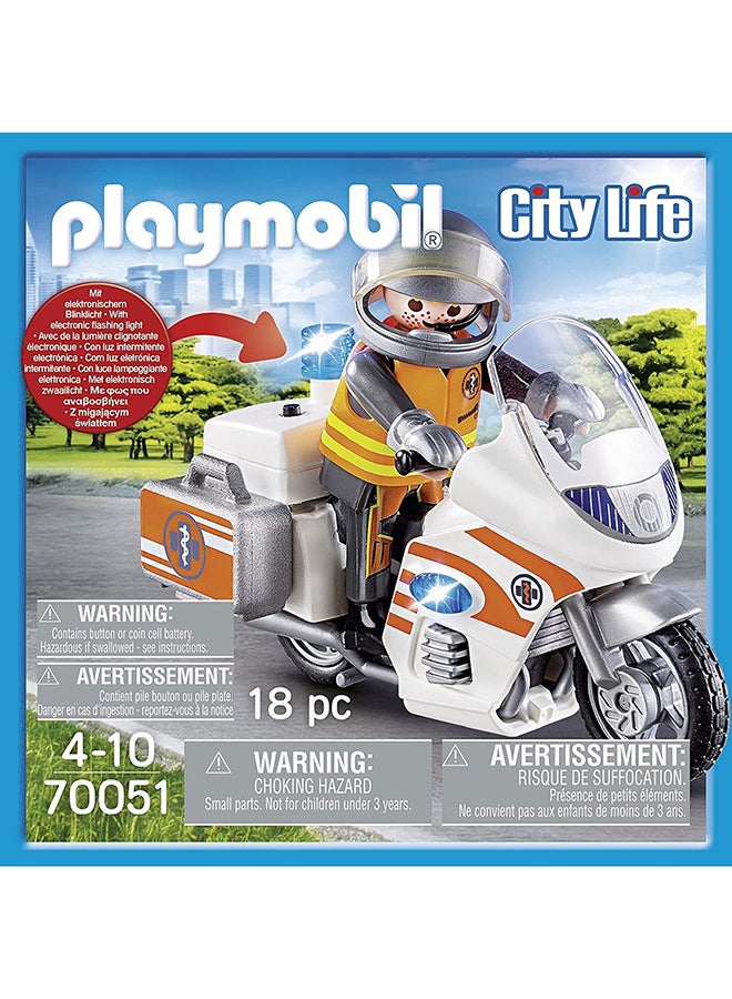 Playmobil - Emergency Motor Bike 6.6 x 14.2 x 14.2inch