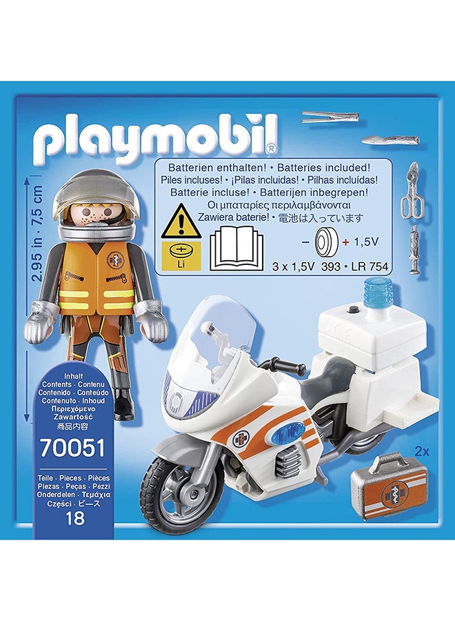 Playmobil - Emergency Motor Bike 6.6 x 14.2 x 14.2inch