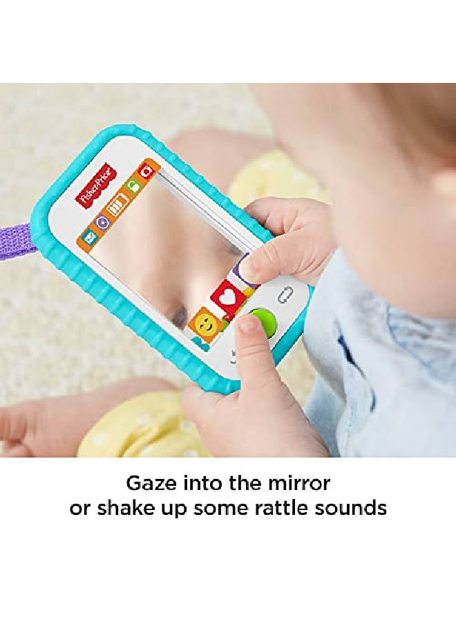 ;Selfie Fun Phone Baby Rattle Mirror And Teething Toy Multicolored 10