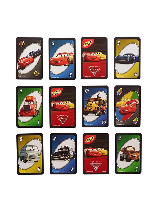 UNO Disney Pixar Cars 3  Card Game