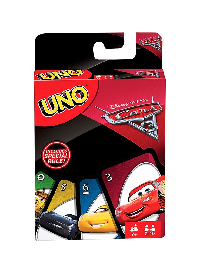 UNO Disney Pixar Cars 3  Card Game