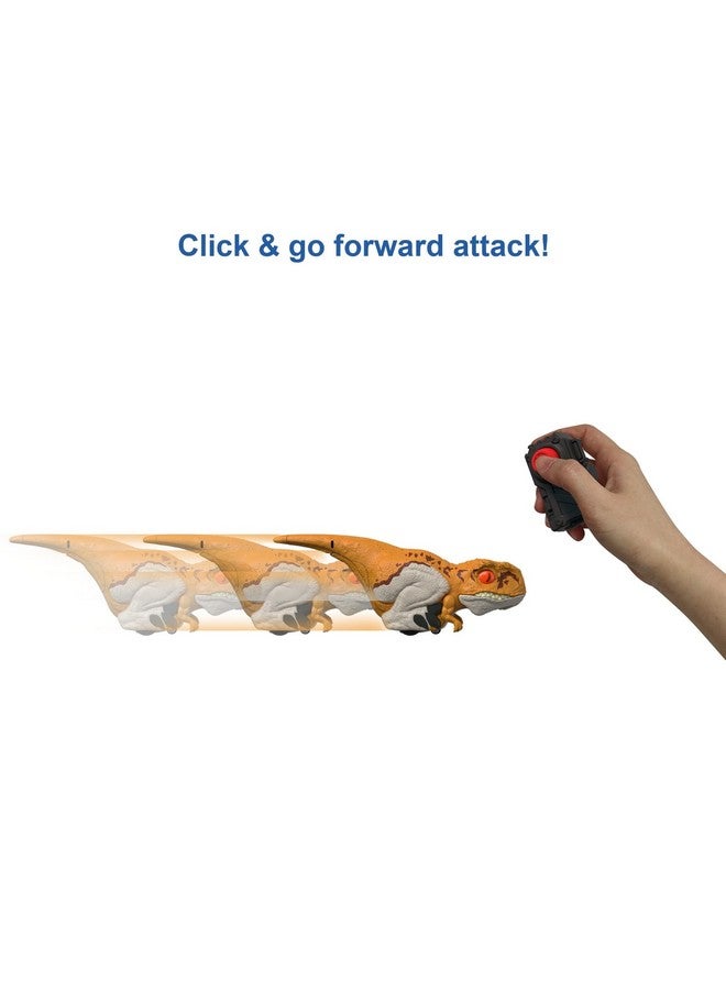 Jurassic World Dominion Uncaged Click Tracker Atrociraptor Tiger Interactive Toy Dino With Motion & Sound Clicker Control