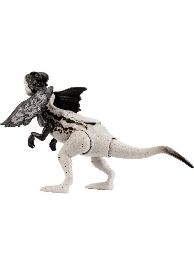 Jurassic World Strike Attack Dinosaur Toy Dilophosaurus With Movable Joints & Single Strike Action Physical & Digital Play