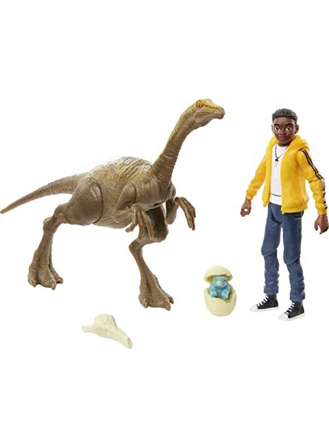 Jurassic World Toys Camp Cretaceous Darius And Gallimimus Human And Dino Pack With 2 Action Figures And 2 Accessories Toy Gift Set And Collectible For Dinosaur Fans