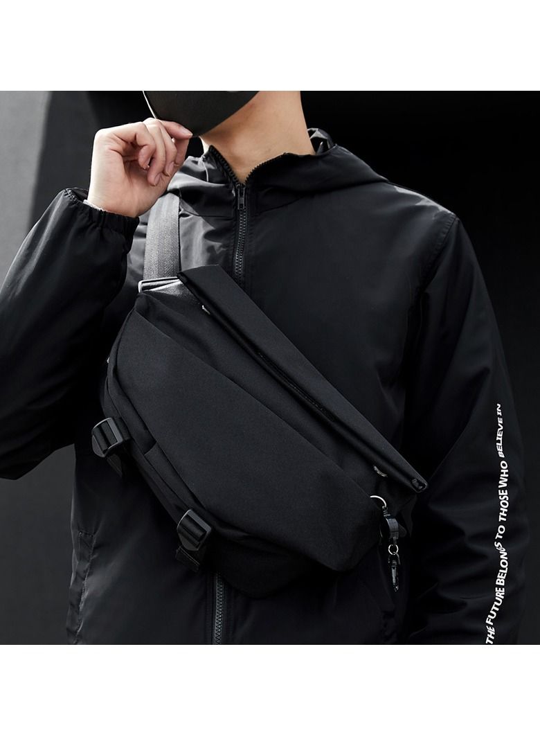 New men's casual shoulder buckle bag
