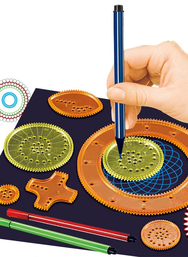 27 Pieces Spirograph Design Set Classic Gear Design Kit