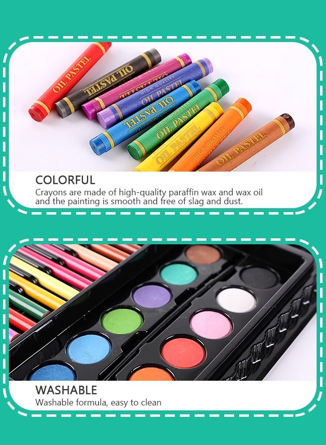 150 PCS Painting Set Includes board Colored Pencils Various Drawing Tools and 2Packs Cartoon Book